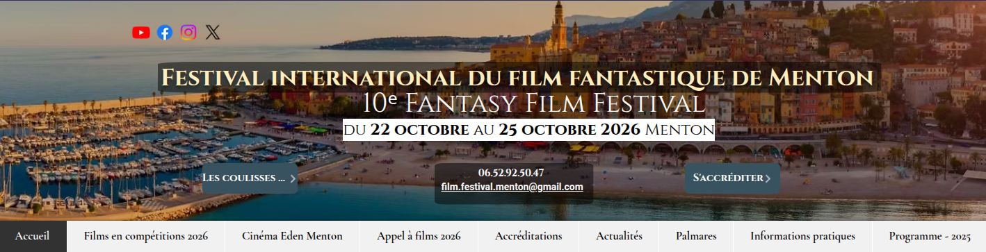 Festival International du Film Fantastique de Menton 2026